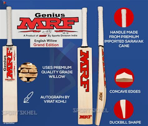 Mrf Genius Grand Edition Virat Kohli English Willow Cricket Bat Size Men