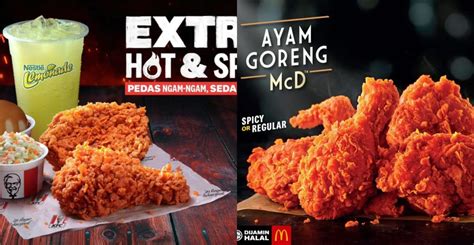 Kfcs New Extra Hot And Spicy Chicken Vs Mcds Spicy Ayam Goreng