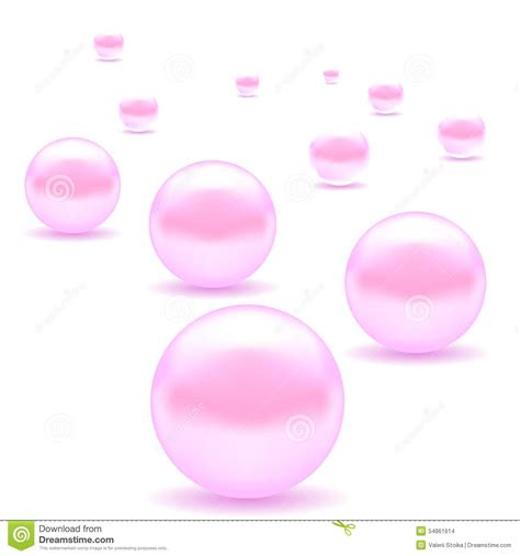 Pink Pearls Stock Vector Illustration Of Elegance Isolated 54861614