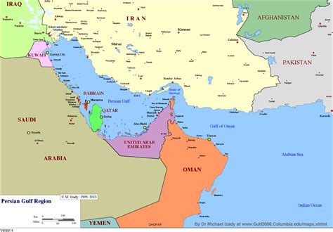 Political Map Of Persian Gulf Nations Online Project