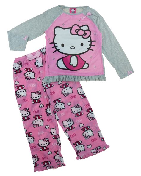 Hello Kitty Girls 2 Piece Pajama Set By Komar Kids 6x