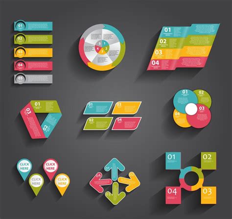 Collection Of Infographic Templates For Business Vector Illustration