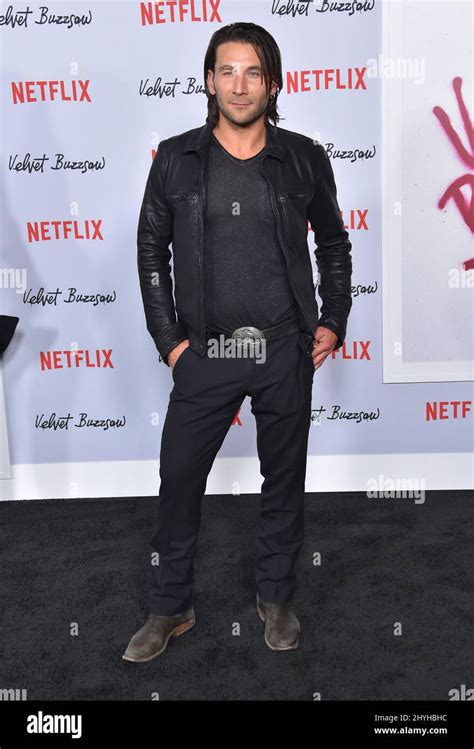 Zach Mcgowan Arriving To The Netflix Premiere Of Velvet Buzzsaw At Egyptian Theatre Stock