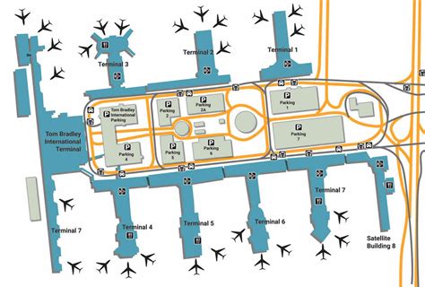 Lax Airport Map Terminal B