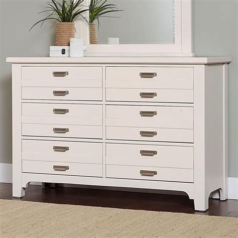 Laurel Mercantile Co Bungalow 744 001 Transitional 6 Drawer Double Dresser Dunk And Bright