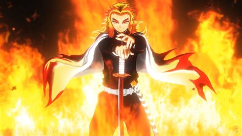 Kimetsu No Yaiba Flame Pillar Kyoujurou Rengoku P Wallpaper Engine Anime Live