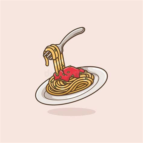 Cute Cartoon Spaghetti Stock Vector Illustration Of Healthy 240329919