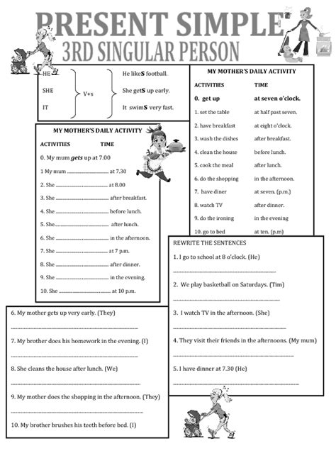 Third Person Singular Verbs Worksheets 3458 Hot Sex Picture