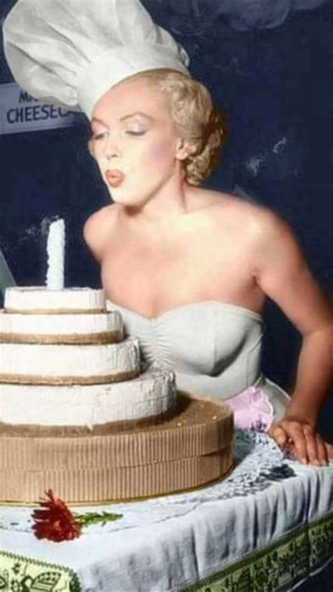 {colorized} named miss cheesecake of 1951 by the army newspaper stars and stripes norma jean