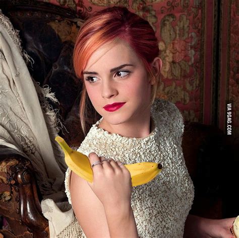 Redhead Emma Watson Holding A Banana Youre Welcome 9gag 9gag