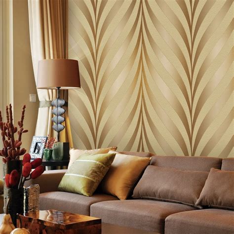 Top Quality Flocking 3d Photo Wallpaper Roll For Walls 3d Stripe Wall