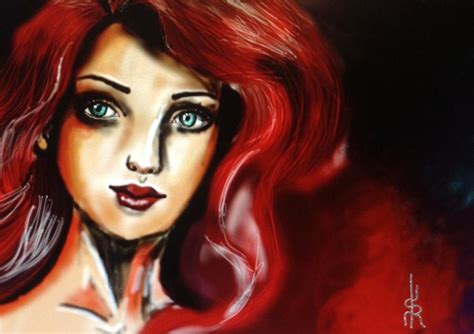 Red Girl Digital Art By Shelby Rawlusyk Fine Art America