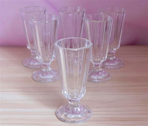 Faceted Wineglasses Set Of 6 Crystal Shots Vintage Lafitnik Russian