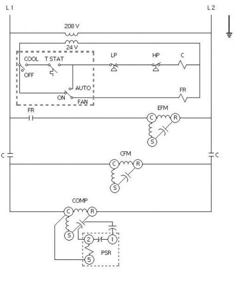 The symbol is used with a resistor and can also be shown as a filter to pass ac signals and to. Ac Unit Wiring Diagram