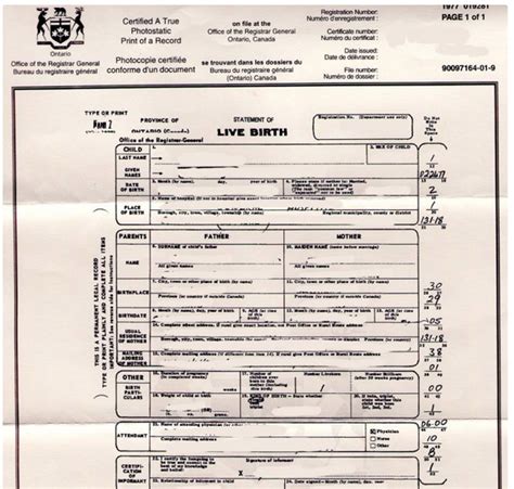 Ontario Canada Birth Certificate Application Form Fil Vrogue Co