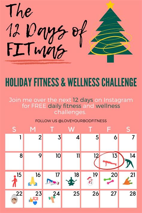 holiday fitness challenge holiday workout holiday fitness challenge daily workout