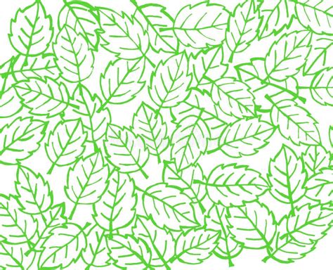 Green Outline Leaf Stock Illustration Illustration Of Fabric 146989969