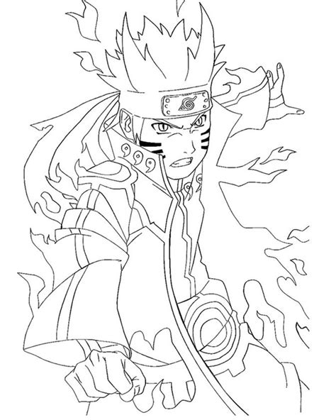 Sketsa Gambar Mewarnai Naruto