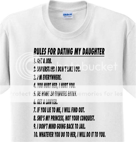 rules for dating my daughter funny fathers day dad t novelty tshirt any size ebay