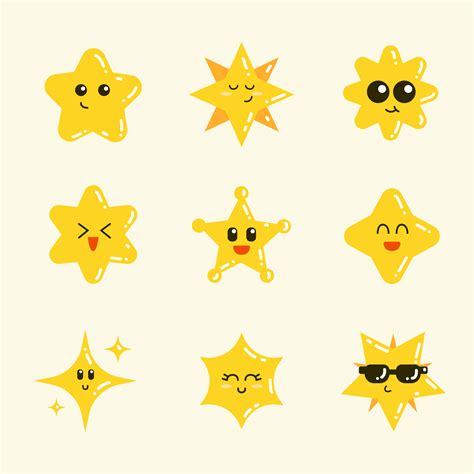 Cute Star Icon Collection 2317557 Vector Art At Vecteezy
