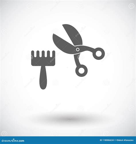 Scissors And Comb Stock Vector Illustration Of Isolated 118086634