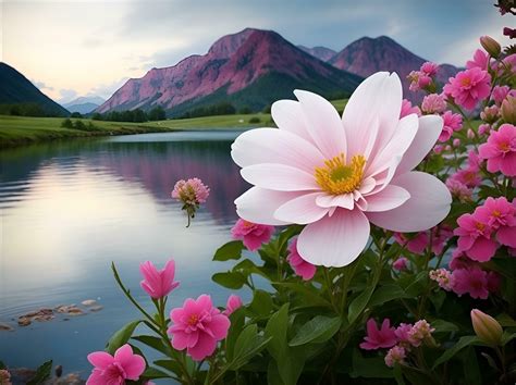Beautiful Flowers With Beautiful Scenery Ai Image Generate 26843137