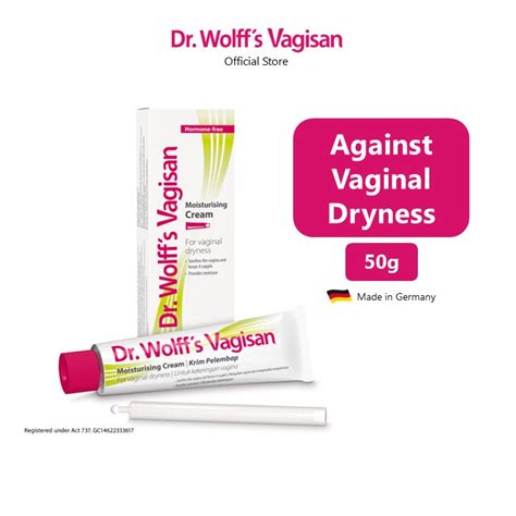 dr wolff s vagisan moisturising cream 50g hormone free cream against vaginal dryness