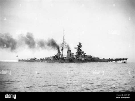 Battleship Haruna Undergoing Trials After Her Reconstruction In 1928