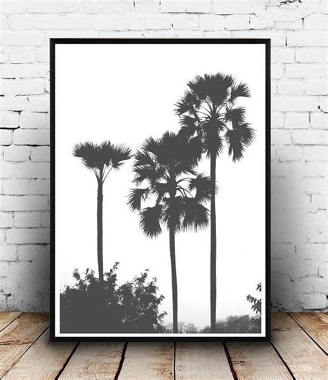 Palm Tree Photo Palm Tree Print Minimalist Art Tropical Print Black