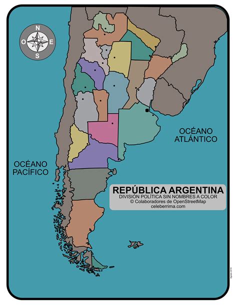 Mapa De La República Argentina Con Nombres De Provincias Y Capitales Celebé