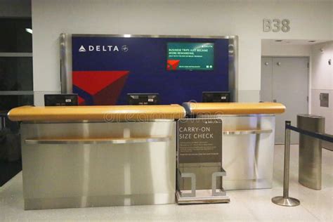 Delta Airlines Counter At The Gate In Terminal 4 At John F Kennedy