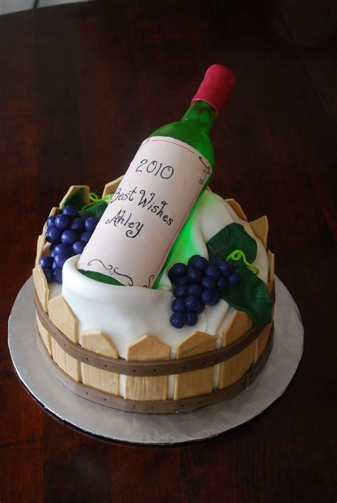 Wine Bottle Cake — Beer Wine Cigars Bottle Cake Birthday Cake