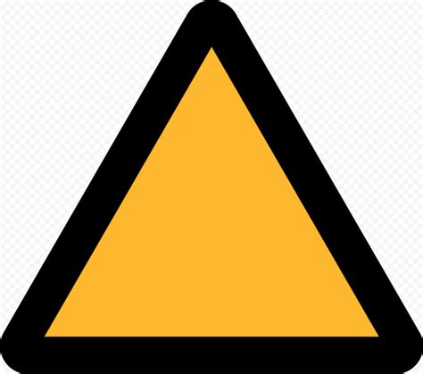Yellow Triangle Blank Warning Caution Driving Road Citypng