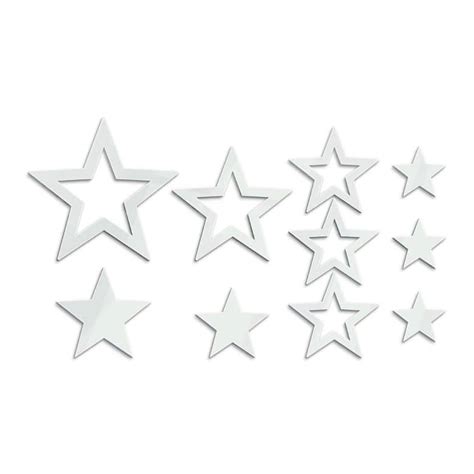 Stars Set 10 Pieces Wall Mirror Wall