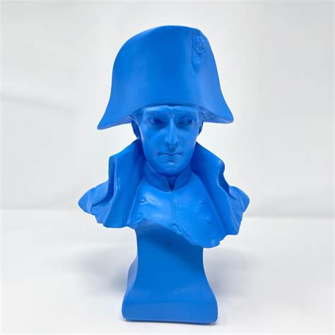 Blue Hand Painted Bust Sculpture Of Emperor Napoleon Etsy