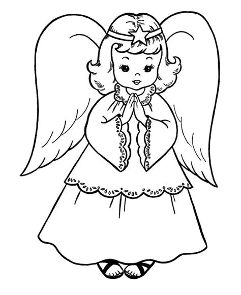 Simple Angel Coloring Page At Getdrawings Free Download
