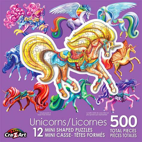 Cra Z Art 12 Mini Shaped Unicorn Puzzles 500pcs Total Walmart Canada