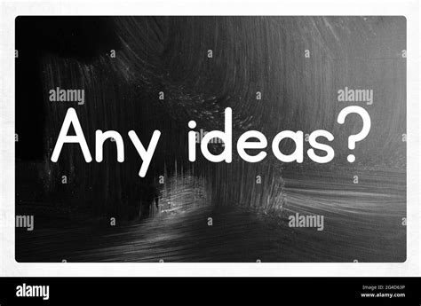 Any Ideas Concept Stock Photo Alamy