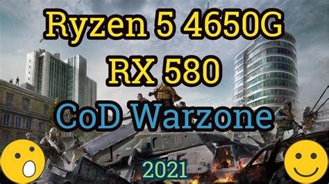 Ryzen 5 4650g Rx 580 Call Of Duty Warzone Youtube