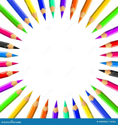 Colored Pencils Set Stock Vector Illustration Of Colour 44802856