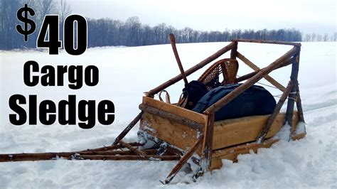 Snow has fallen and your kids want their sleds immediately! Cargo Sledge for $40- DIY- Dog Sled Design! - YouTube