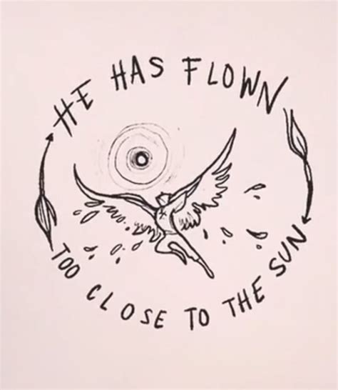 A Drawing Of A Bird With The Words Hf Has Flown Above It