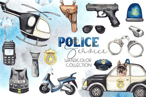 Police Watercolor Collection By Ana Sakuta