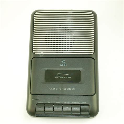 Onn Cassette Recorder With External Microphone And Cassette Tape Black Ebay