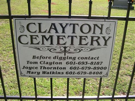 clayton cemetery dans mississippi cimetière find a grave