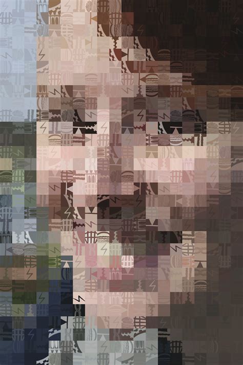 Pixelated Portrait By Emily Fisher At