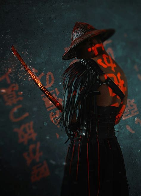 Neon Samurai By Dmitry Mel Samurai Guerreiro Ideias Para Personagens My Xxx Hot Girl