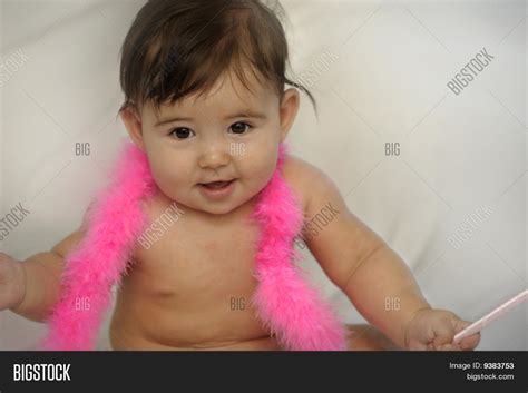 Naked Baby Girl Sitting Smiling Image Photo Bigstock