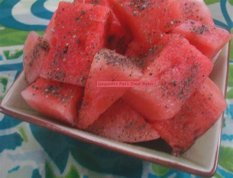 Gayathri Pais Food Bytes Watermelon With Salt And Pepper Powder