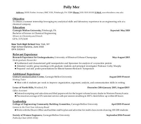 An undergraduate resume should show the hiring manager that you have a strong academic background that makes up for your lack of substantial work experience. 12+ Fresher Engineer Resume Templates - PDF, DOC | Free & Premium Templates